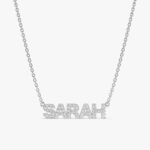 Diamond Block Letter Name Necklace - Image 2