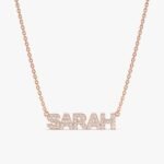 Diamond Block Letter Name Necklace - Image 3