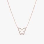 Diamond Butterfly Cutout Necklace - Image 6