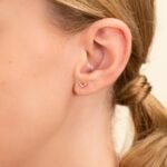 Natural Diamond Chevron Studs - Image 5