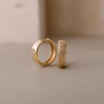 Natural Diamond Clover Huggies - Image 5