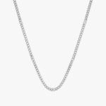 Natural Diamond Cuban Chain Station Necklace - Image 2