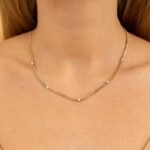 Natural Diamond Cuban Chain Station Necklace - Image 4