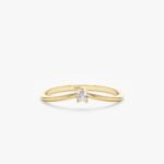 Diamond Curved Ring
