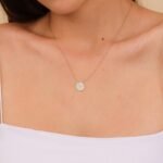 Natural Diamond Disc Necklace - Image 6