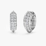 Natural Diamond Edge Hoops - Image 2