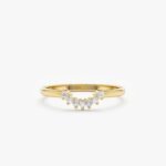 Diamond Half Moon Nesting Ring