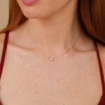 Diamond Halo Pendant Necklace - Image 4