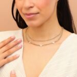 Diamond Heart Cuban Chain Station Necklace - Image 4