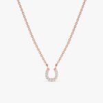 Natural Diamond Horseshoe Necklace - Image 4