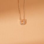 Natural Diamond Horseshoe Necklace - Image 3