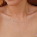 Diamond Lightning Bolt Drop Necklace - Image 4