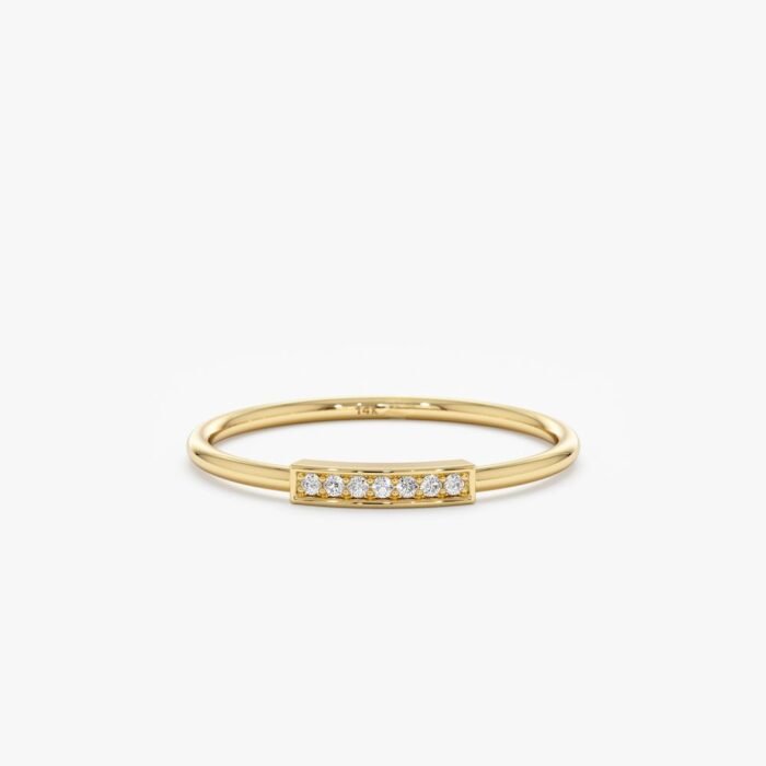 Diamond Mini Bar Ring