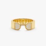 Diamond Open Ribbed Ring