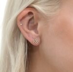 Natural Diamond Rose Studs - Image 3