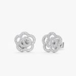 Natural Diamond Rose Studs - Image 2