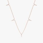 Natural Diamond Spike Station Necklace - Image 3