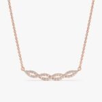 Natural Diamond Twist Necklace - Image 3