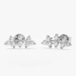 Natural Diamond Vine Ear Climbers Studs - Image 2