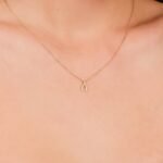 Natural Diamond Wishbone Necklace - Image 4