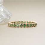 14K Solid Gold Emerald Eternity Band - Image 3