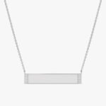 Engravable Gold Plate Natural Diamond Necklace - Image 5