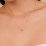 Geometric Baguette Diamond Necklace - Image 3