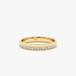 Half Diamond Half Plain Band