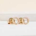 Halo Disc Diamond Stud Earrings - Image 6