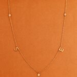 Initials & Diamonds Station Necklace - Image 3