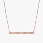 Long Natural Diamond Bar Necklace - Image 4