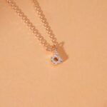 Lowercase Diamond Initial Necklace - Image 5