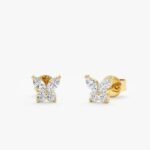 Marquise Natural Diamond Butterfly Studs