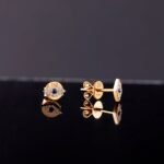 Mini Natural Diamond Blue Sapphire Eye Studs - Image 4
