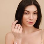 14K Solid Gold Mini Emerald and Diamond Engagement Ring - Image 5