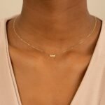 Minimalistic Design Natural Diamond Bar Necklace - Image 6