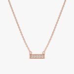 Minimalistic Design Natural Diamond Bar Necklace - Image 5