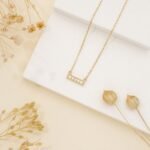 Minimalistic Design Natural Diamond Bar Necklace - Image 4