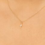 Minimalistic Diamond Lightning Bolt Necklace - Image 6