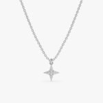Minimalistic Style Natural Diamond North Star Necklace - Image 2