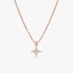 Minimalistic Style Natural Diamond North Star Necklace - Image 5