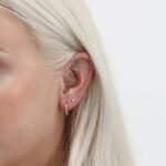 Mixed Natural Diamond Oval Hoop Earrings - Image 5