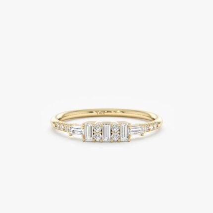 Natural Diamond Cluster Ring