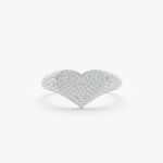 Natural Diamonds Heart Signet Ring - Image 3