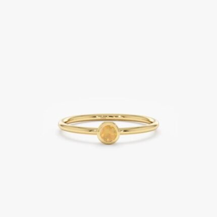 Natural Opal Bezel Ring