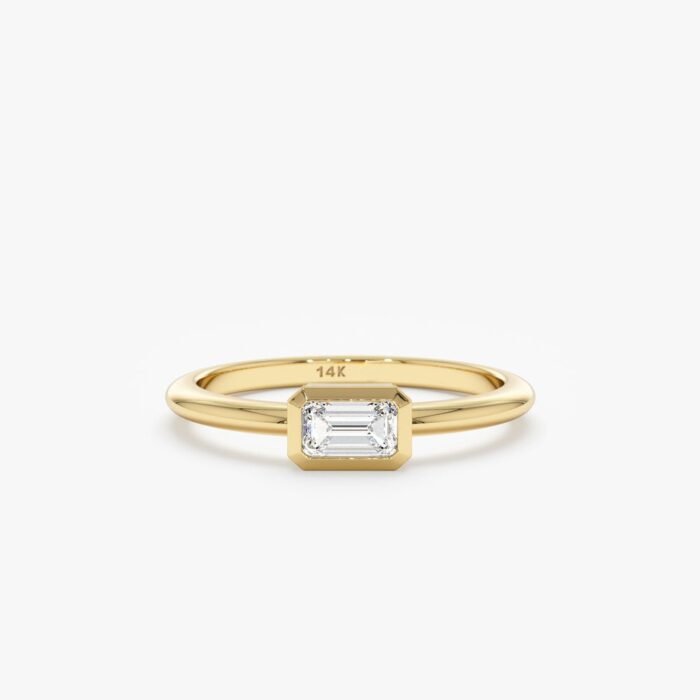 Octagon Natural Diamond Ring