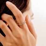 18K Solid Gold Pave Natural Diamond Dome Ring - Image 3