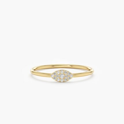 Pave Diamond Evil Eye Ring