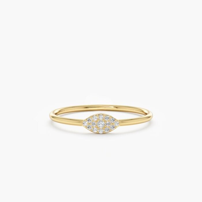 Pave Diamond Evil Eye Ring