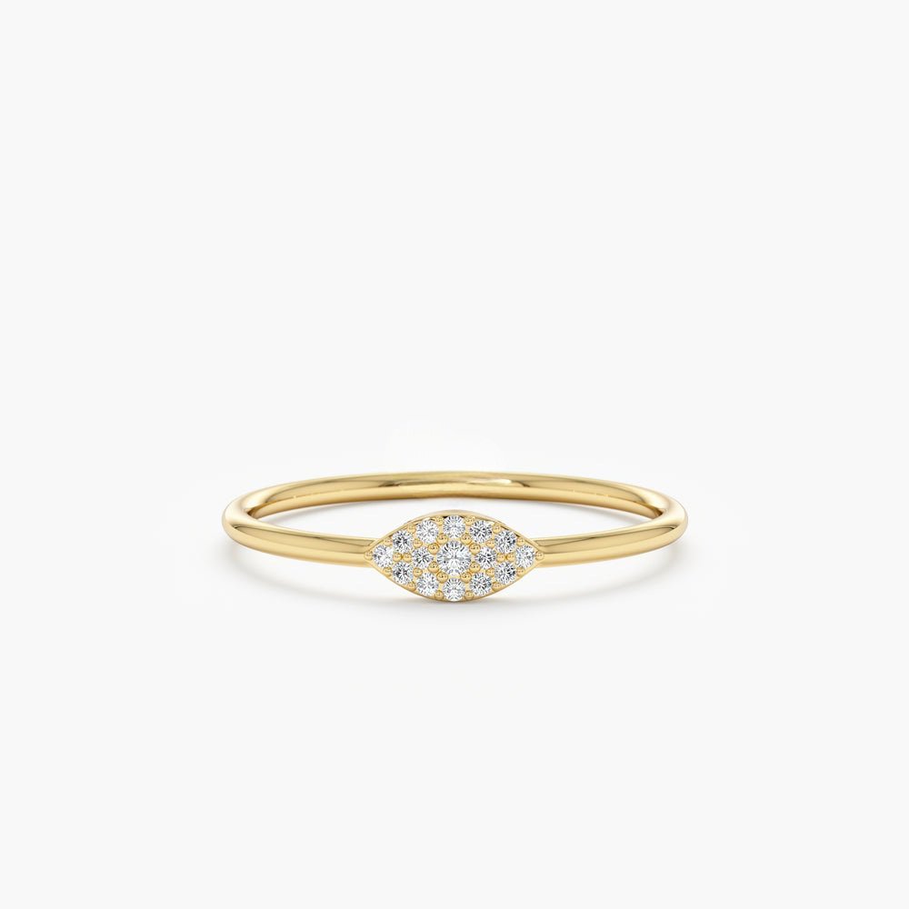 Pave Diamond Evil Eye Ring